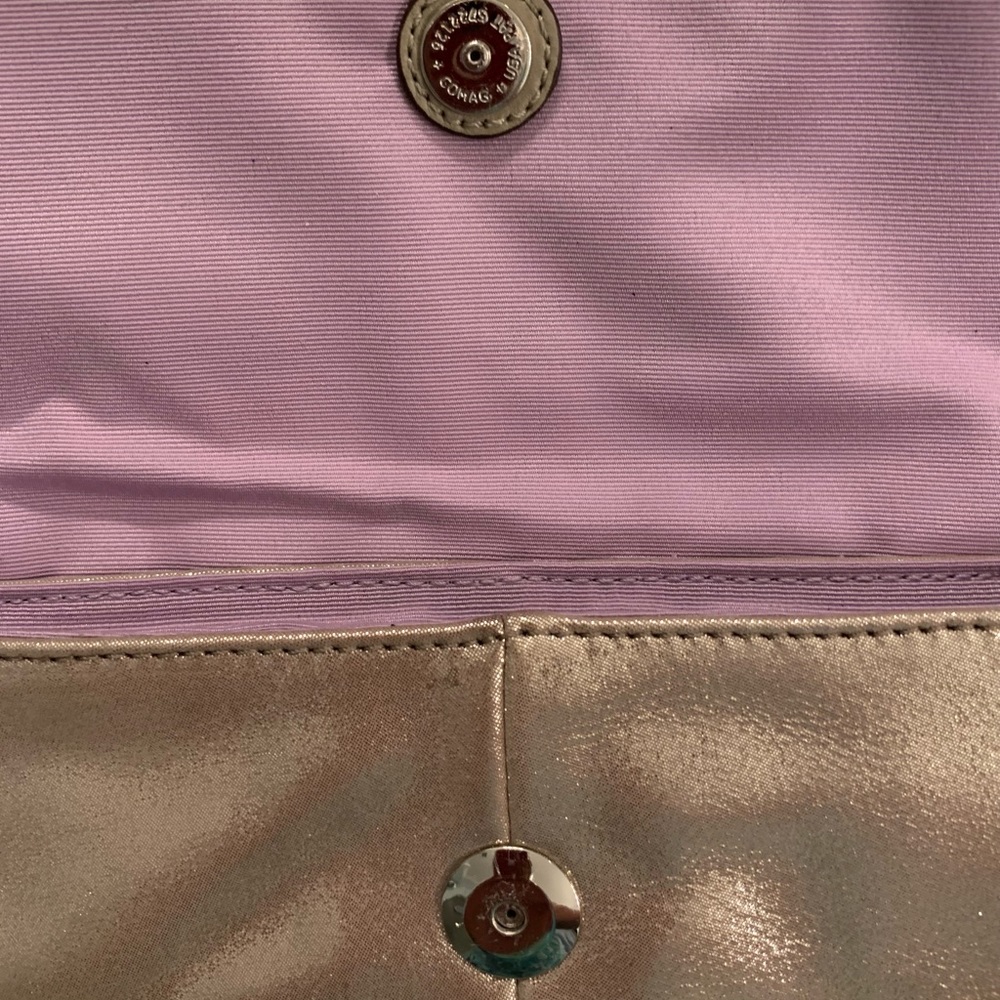 Coach Metallic Gold Leather wristlet, EUC. - Picture 9 of 11